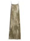Uma Wang Green Silk Dress In Green