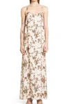 Uma Wang 'anaya' Multicolor Dress With Thin Straps And All-over Floral Print In Multicolor