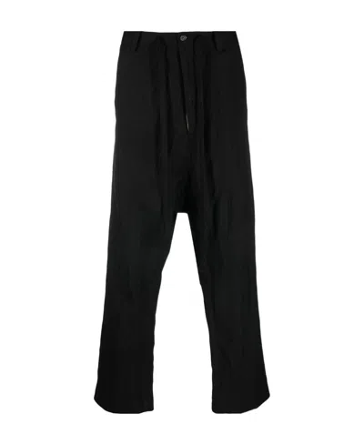 Uma Wang Drop Crotch Trousers In Black