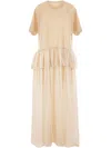 Uma Wang Round-neck Dress In Nude