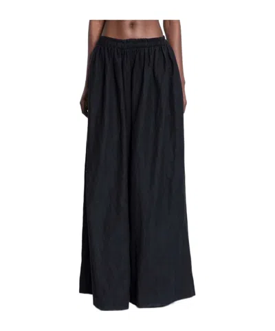 Uma Wang Elastic Waist Casual Pants In Black