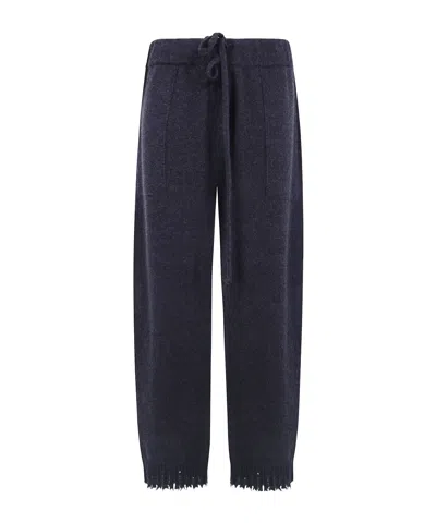Uma Wang Elastic Waist Casual Pants In Gray