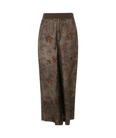 UMA WANG FLORAL-PRINT TROUSERS