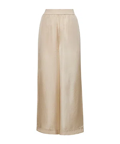 Uma Wang Beige Cupro Pansy Culotte Trousers