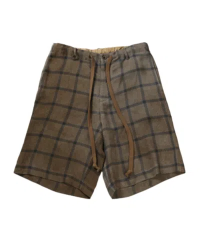 Uma Wang Elastic Waist Shorts In Brown
