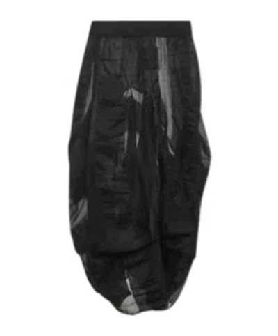 Uma Wang Elastic Waist Skirt In Black