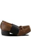 Uma Wang Elasticated-strap Pumps In Brown