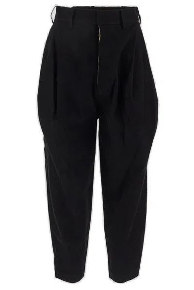 Uma Wang Linen-blend Trousers In Black