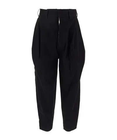 UMA WANG UMA WANG ELASTICATED WAIST LOOSE FIT TROUSERS