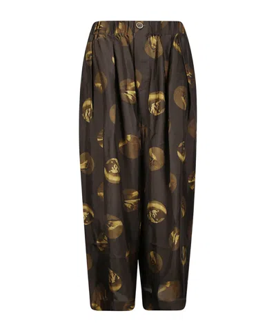 UMA WANG UMA WANG ELASTICATED WAIST LOOSE FIT TROUSERS