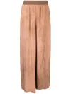 Uma Wang Elasticated Waistband Wide-leg Trousers In Brown