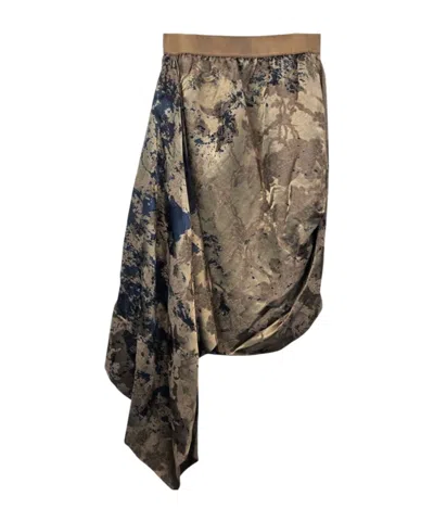 Uma Wang Elastic-waist Skirt In Brown