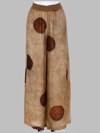 Uma Wang Elegant Trousers With Unique Print For Women In Brown