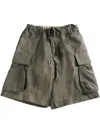 Uma Wang Faded-effect Cargo Shorts In Grey
