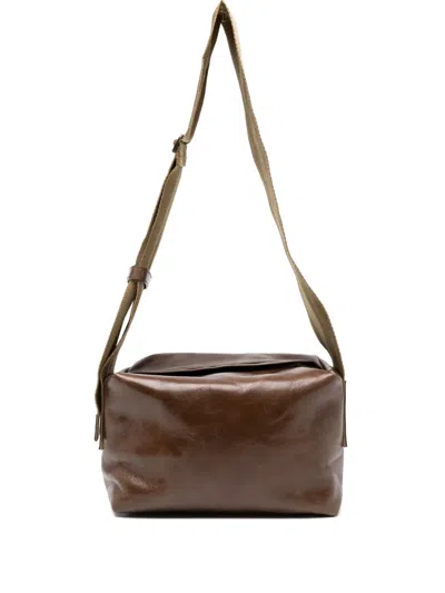 Uma Wang Schultertasche Aus Faux-leder In Brown