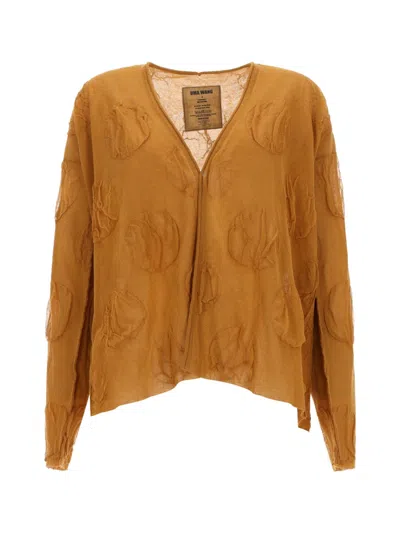 Uma Wang Fine Knit Cardigan In Brown