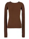Uma Wang Long Sleeve T-shirt In Brown