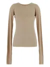 Shop Uma Wang Fine-ribbed T-shirt In Neutrals