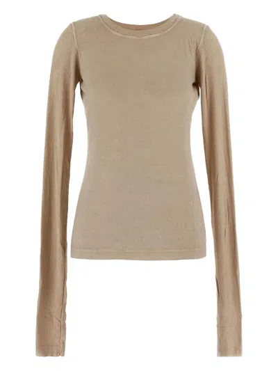 Uma Wang Fine-ribbed T-shirt In Neutrals
