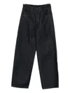 Uma Wang Patch-pocket Straight-leg Trousers In Blue