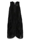 Uma Wang Flared Midi Dress In Black