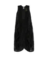 Shop Uma Wang Flared Midi Dress In Black