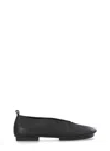 Uma Wang Leather Ballet Flats With An Asymmetric Toe. In Black