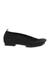 Uma Wang Leather Ballet Flats With An Asymmetric Toe. In Black