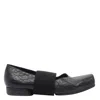 Uma Wang Elasticated-band Grainy-leather Ballet Flats In Black
