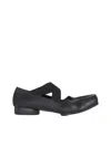 Uma Wang Leather Ballerina In Black