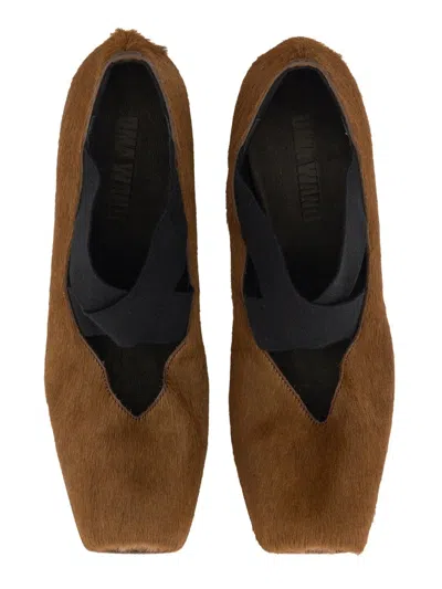 Uma Wang Flat Shoes In Brown