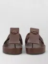 Uma Wang Flat Slide Sandals Open Square Toe Strap In Multi