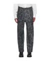 Uma Wang Floral Jacquard Pattern Track Pants In Gray