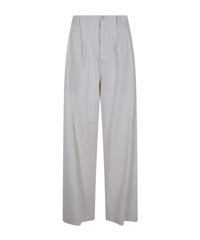 Uma Wang Floral Jacquard Wide-leg Trousers In Gray