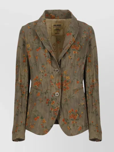 UMA WANG FLORAL PATTERN COTTON BLAZER WOMEN