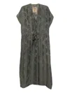 Uma Wang Floral-pattern Dress In Green
