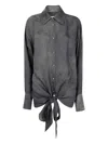 Uma Wang Floral-pattern Shirt In Gray