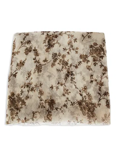 Uma Wang Floral-print Scarf In Nude
