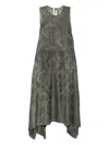 Uma Wang Floral-print Sleeveless Dress In Green