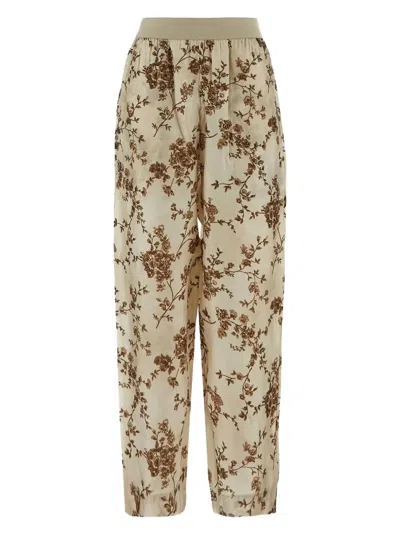 Uma Wang Floral-print Trousers In Neutrals