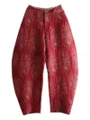 Uma Wang Floral-print Trousers In Red
