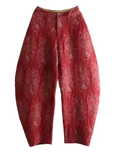UMA WANG FLORAL-PRINT TROUSERS