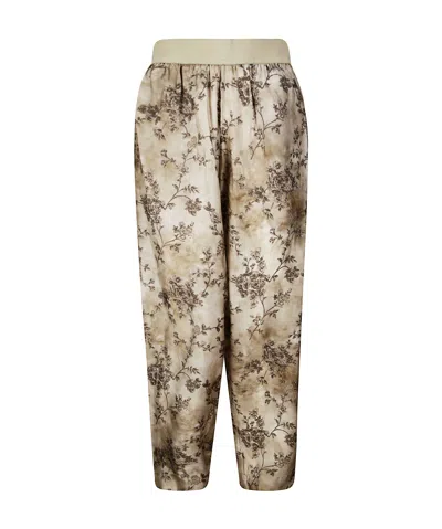 UMA WANG FLORAL PRINTED STRAIGHT LEG TROUSERS