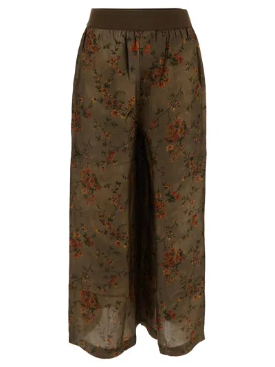 Uma Wang Floral Trousers In Grey