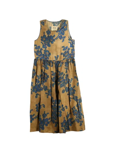 Uma Wang Floral-print Sleeveless Midi Dress In Multi