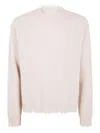 Uma Wang Basic Round Neck Sweater In White