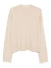 Uma Wang Beige Cashmere Sweater With Distressed Details In Neutral
