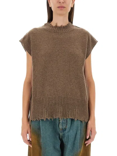 Uma Wang Sleeveless Sweater In Grey