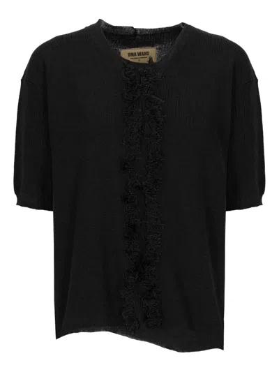UMA WANG FRINGED RIBBED SWEATER