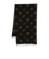 Uma Wang Distressed-detail Scarf In Blue